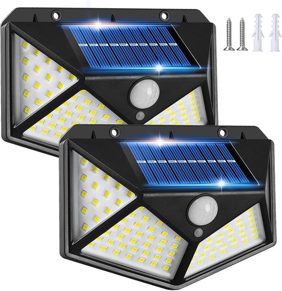 Solarbetriebene Außenleuchte Mit Bewegungsmelder 3 Einstellungen 270 Ausleuchtung Kabellose Sicherheitsleuchte Ip65 Wasserdicht Gartenwandleuchte 100