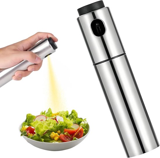 Ölsprühflasche Aus Edelstahl, 100 Ml – Feiner Ölzerstäuber Für Heißluftfritteuse, Grill Und Küche (speiseöl, Essig, Olivenöl)