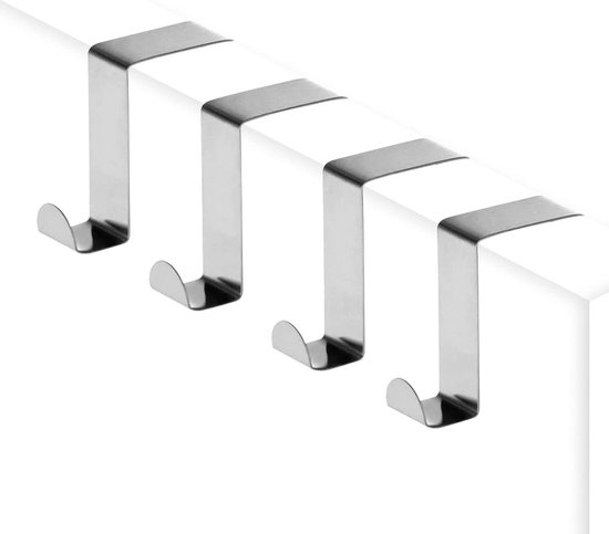 Garderobenhaken-set Aus Edelstahl – 4-teilig – Schraubenlose Aufhängung – Badhaken – Küchenhaken – Edelstahl – Türhaken