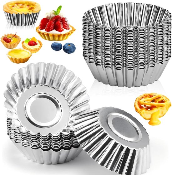 Allecto Plus - Wiederverwendbare Aluminium-eierkuchenform, Diy-backset Für Die Küche, 36-teiliges Set Mit Großen Mini-muffinformen