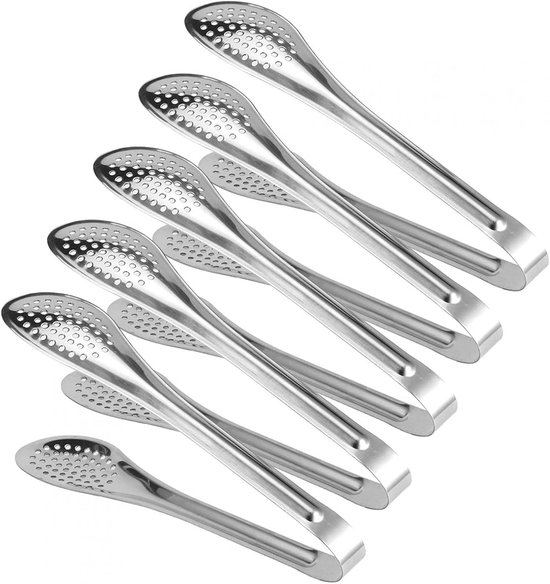 5 Teiliges Multifunktionales Servierzangen Set Aus Edelstahl Mit Verriegelung Klein (s)