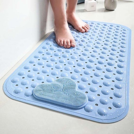 Duschmatte – Rutschfeste Matte Mit Saugnäpfen – 70 X 40 Cm – Duschmatte Mit Saugnapf Und Abflussloch