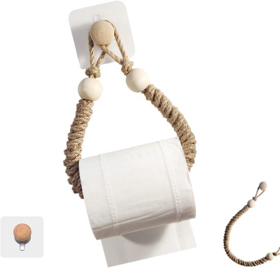 2-teiliger Bohrfreier Toilettenpapierhalter Vintage-handtuchhalter Toilettenpapierrollenhalter Aus Seil Papierhalter Für Toilette Badezimmer