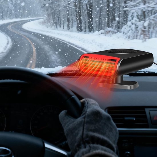 12v 2-in-1 Autoheizung – 360° Drehbarer Sockel, Batterieanschluss, Tragbar, Schnelle Aufheizung Fürs Auto