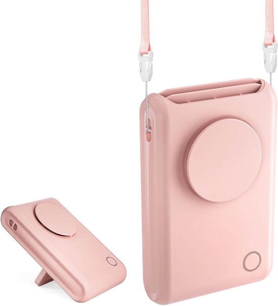 Clip-ventilator Mit Trageband Kleiner Persönlicher Ventilator Mit Stabiler Klemme 3 Geschwindigkeitsstufen Usb-wiederaufladbar Verstellbar Für Um Pink