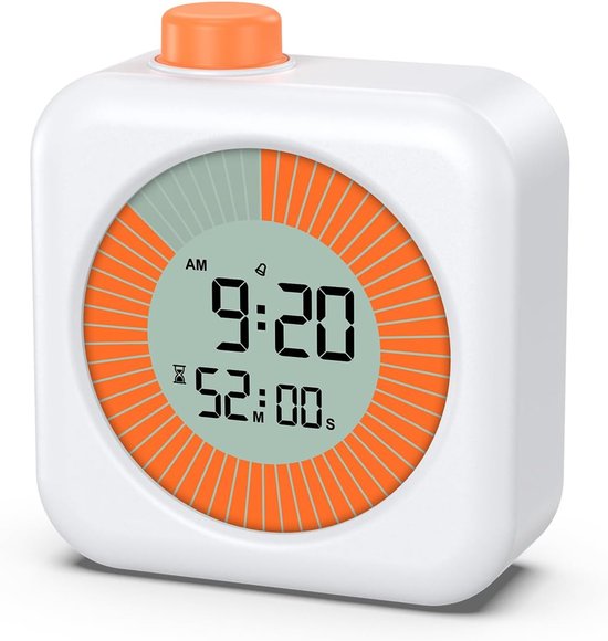 Digitaler Visueller Timer 3-in-1 60-minuten-countdown Mit Großem Lcd-display 12 24-stunden-anzeige Geräuschloser Betrieb Timer Mit Taste Geeignet