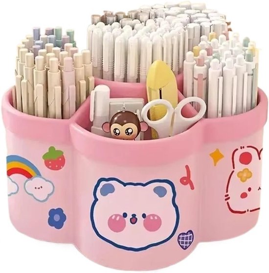 360 Drehbarer Stiftehalter Für Den Schreibtisch Stifteorganizer Für Kinder Halter Mit 6 Fächern Organizer Für Bastelmaterialien Mit Hohem