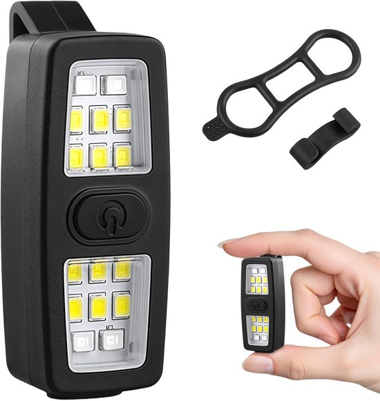 1 Stück Clip-on-taschenlampe Arbeitsleuchte Wiederaufladbare Sicherheitsleuchte Led-arbeitsleuchte Tragbare Freisprech-taschenlampe Für Camping