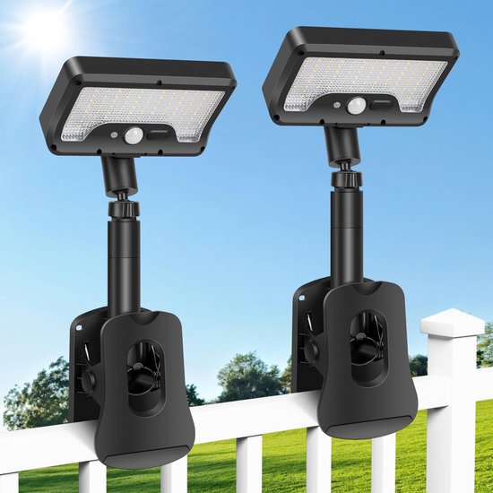 2-teilige Solar-gartenleuchte – 92 Leds – 6000 K – Bewegungsmelder – Ip65