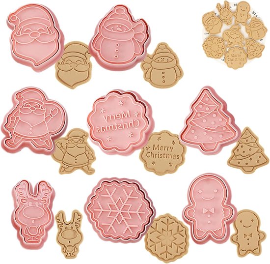 Weihnachtsplätzchen-ausstechformen Für Kinder 8-teiliges Set Mit Cartoon-motiven 3d-weihnachtsformen Aus Kunststoff Ideal Zum Backen Von Kuchen