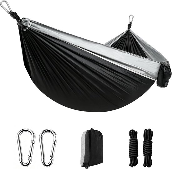Ultraleichte Camping-hängematte 300 Kg Tragkraft 270 X 140 Cm Sonnenschirm Atmungsaktives Und Schnelltrocknendes Nylon Inkl Baumschonender Gurte