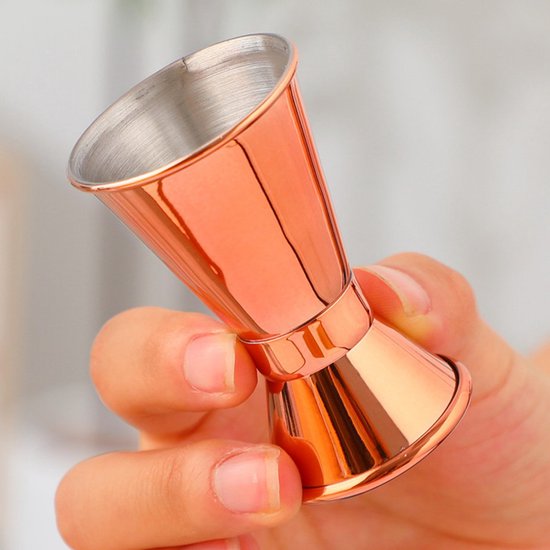 Messbecher Cocktail-jigger Edelstahl Barzubehör Barbedarf Getränkebegleiter Unzenmesser Doppelseitiger Jigger Minimalistisch Tragbar Ideal Für 5 5,2
