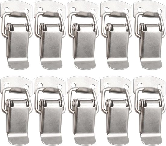 Möbelschlösser – 10 Stück 47-mm-hebelriegel Mit 40 Schrauben, Schnappriegel, Federriegel Für Fenster, Möbel, Schubladen, Schränke, Werkzeugschränke
