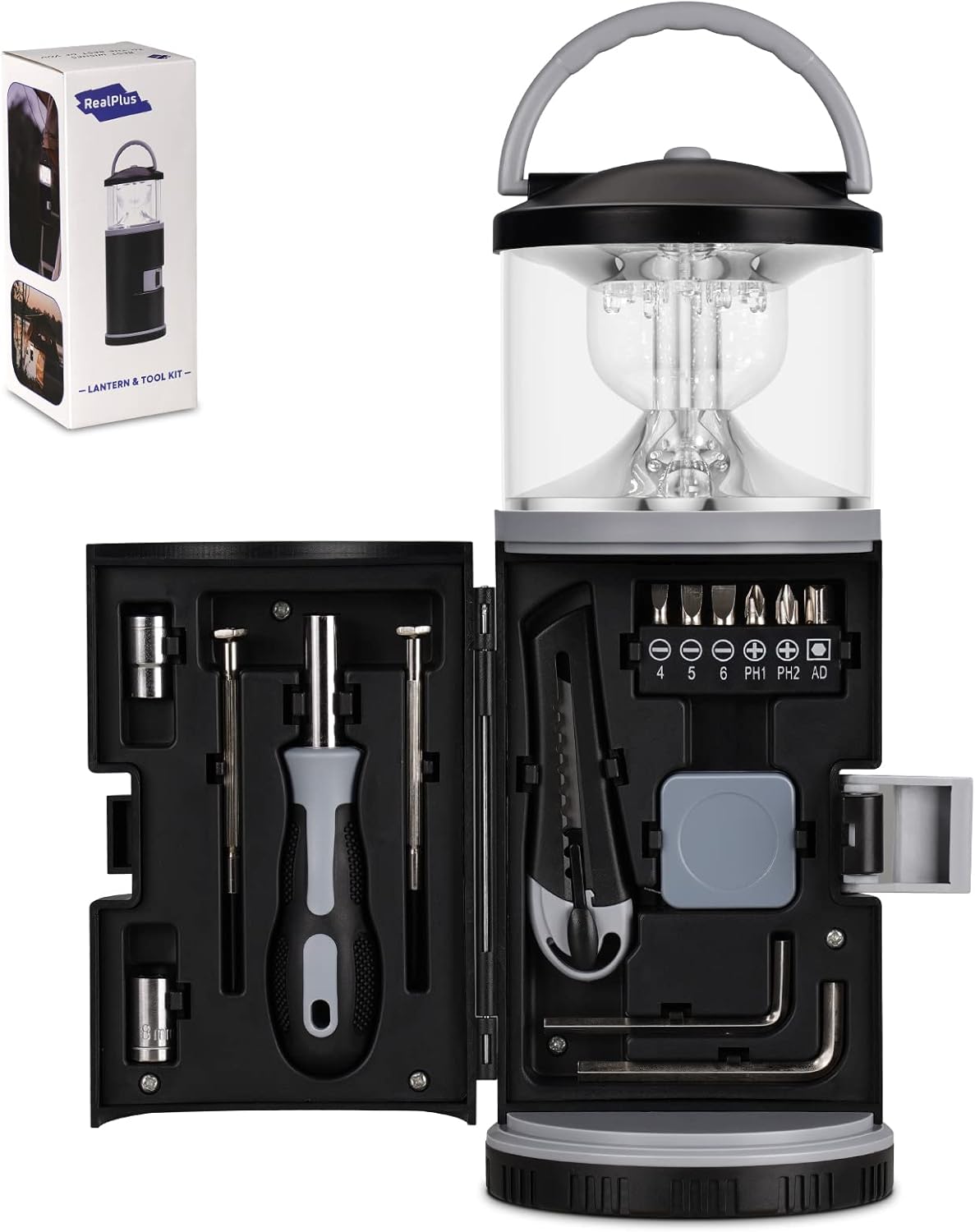 Led-campinglaterne, Multitool Und Angelausrüstung Für Outdoor-aktivitäten Wie Camping Und Wandern. Perfekt Als Geburtstags- Oder Vatertagsgeschenk.