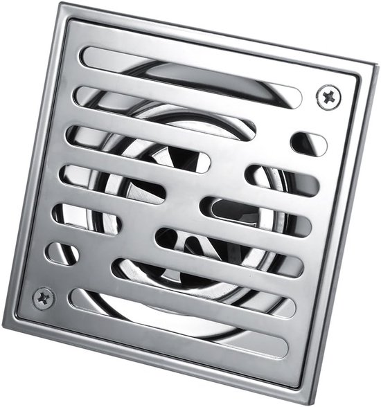 Bodenablauf – Quadratischer Duschablauf Aus Edelstahl, 110 X 110 Mm, Geruchshemmender Bodensiphon, Großer Durchmesser Für Badezimmer