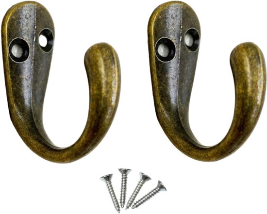 Einzelner Garderobenhaken，2 Stück，4,8 X 1,9 Cm，3,6 Cm Wandabstand，inklusive Schrauben，zur Montage An Tür Und Wand Geeignet，kleiderschrankhaken