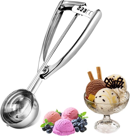 Porter Eiscremelöffel Aus Edelstahl Eiscremespender Mit Selbstauslöser 5 Cm Eiscremespender Aus Edelstahl 304 Cupcake-portionierer Mit Und Griff