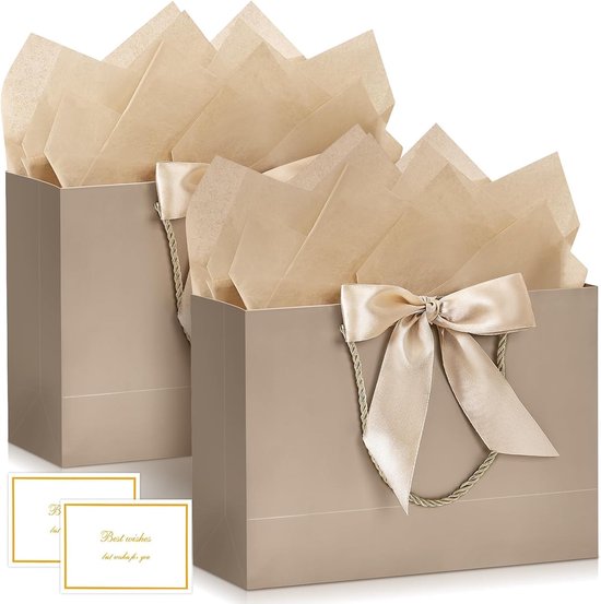 Geschenktüten Aus Papier 4 Große Geschenktüten Mit Henkel Maße 28 X 20 X 10 Cm Luxuriös Mit Verschlussband Ideal Für Geburtstagsfeiern Und