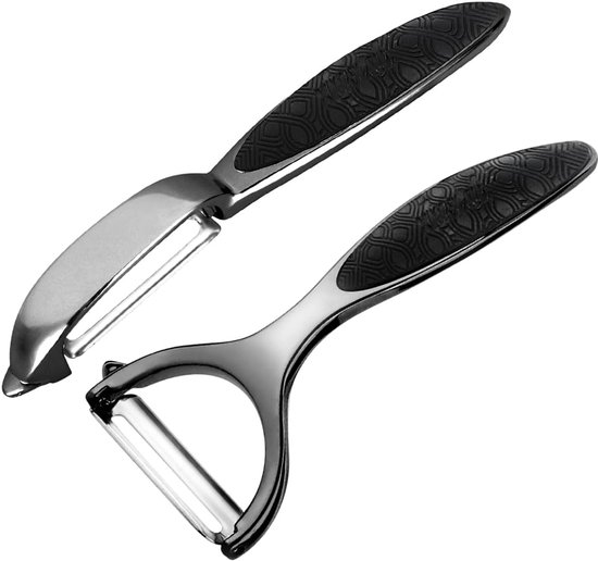 Leaflai Kartoffelschäler Gemüseschäler Inklusive Orangenschäler Ergonomischer Rutschfester Griff Und Scharfe Klinge Aus Edelstahl Y Und Für Obst Rot