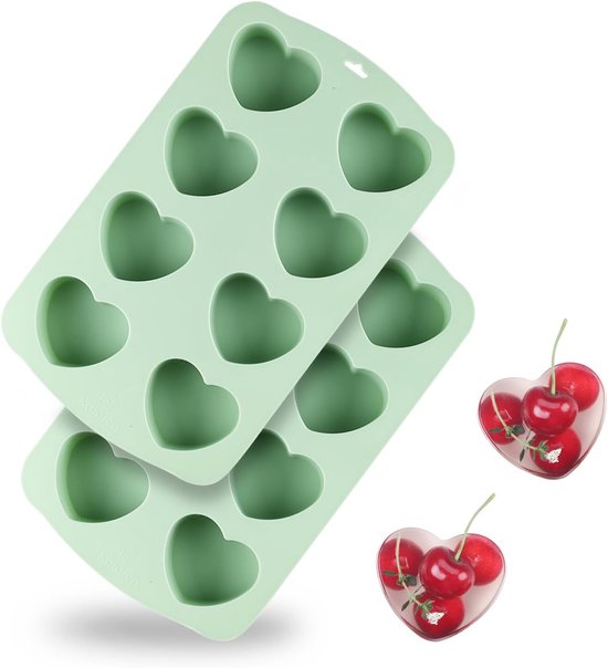 2 Herzförmige Silikonformen Herzförmiges Backblech Für Mini-kuchen Backformen Für Hausgemachte Muffins Eiswürfelform Schokoladenbomben Kerzen Und 8