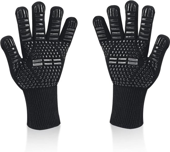 Grillhandschuhe Universelle Ofenhandschuhe Hitzebeständig Bis 800 C Rutschfest Feuerhemmende Silikon-küchenhandschuhe Mit Unterarmschutz Geeignet