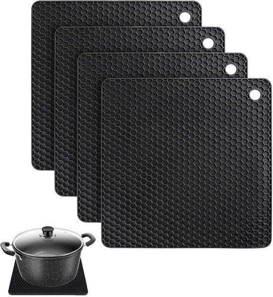 Silikon-topflappen (4er-set) – Vielseitig – Hitzebeständig Bis 240 °c – Hochwertige Silikon-topflappen Für Töpfe Und Pfannen