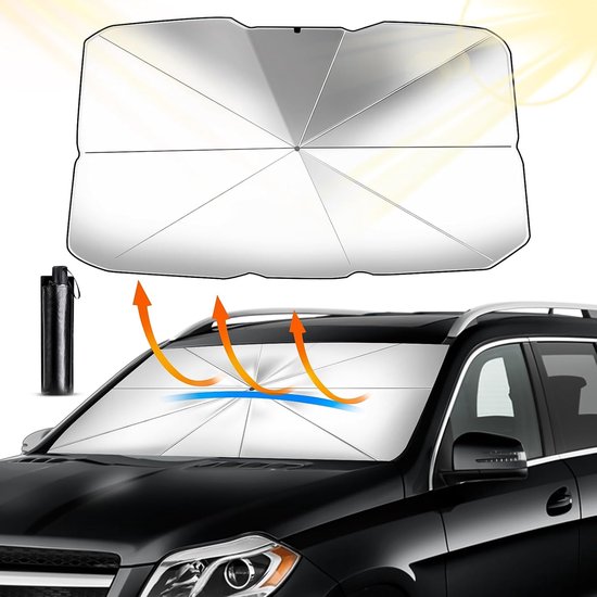 Sonnenschutz Für Autos, Sonnenschirm Für Suvs Und Lkws, Blockiert 99,9 % Der Uv-strahlung (s-125×65cm)