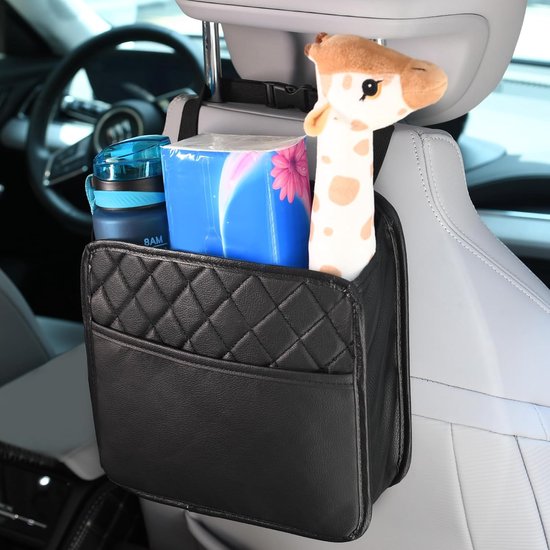 Hängende Auto-aufbewahrungstasche Wasserdichter Leder-rücksitz-organizer Multifunktionale Sitztasche Mit Getränkehalter Faltbar Leicht Zu Für Und