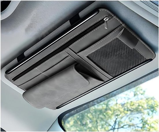 Aufbewahrungsbox Für Die Sonnenblende Im Auto Brillenetui Aus Weichem Leder Aufbewahrungstasche Fürs Auto Kratzfeste Und Wasserdichte Für Die Im Grau