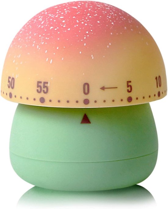 Mechanischer Küchentimer Lustiger Pilzförmiger Kindertimer Manueller 60-minuten-countdown-timer Mit Aufziehmechanismus Geeignet Für Klassenzimmer Grün