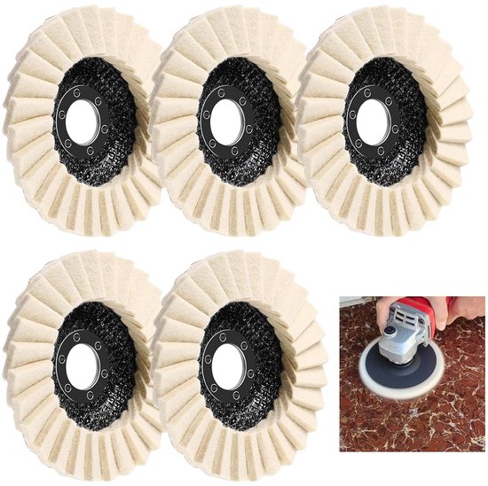 Polierscheibe 5 Stück 125 Mm X 22 2 Mm Filz Polierscheibe Für Winkelschleifer Flexible Polierscheibe Glänzend Wollfilz-polierscheiben Zum Und Von Holz