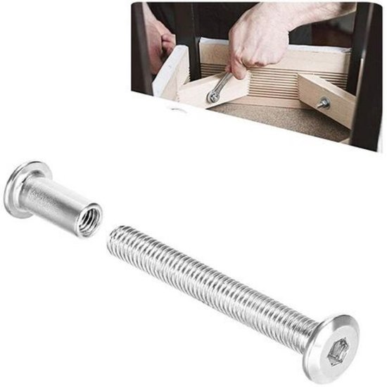 10 Innensechskantschrauben M6 X 35 Mm Gewindeverbinder Für Schränke 5 Stück 8 X M6 X 12 Mm Mutterverbinder Für Schränke 5 Stück Aus Edelstahl 304 304