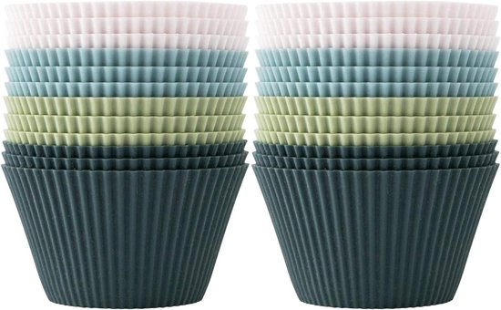 Cupcake-förmchen Silikon-muffin-förmchen Standard-silikonformen Für Muffins In 4 Farben 12er-set Wiederverwendbar Bpa-frei Für Kuchen Und Pudding 24