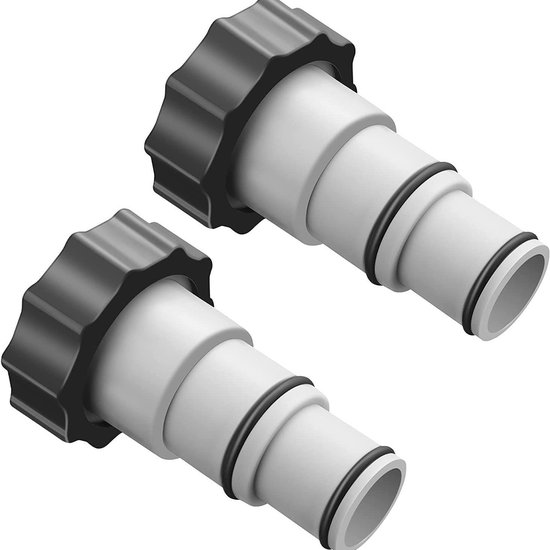 Schwimmbadschlauchadapter – 2 Stück, Mit Dichtungsring, Für Gewindepumpenanschluss