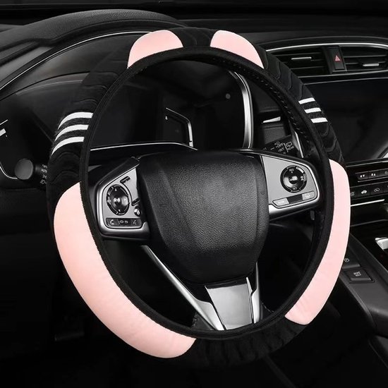 1-teiliger Lenkradbezug Dekorativer Bezug Universeller Autolenkradbezug Für Damen Rutschfester Lenkradbezug Weicher Elastischer Bezug Fürs Auto Rosa