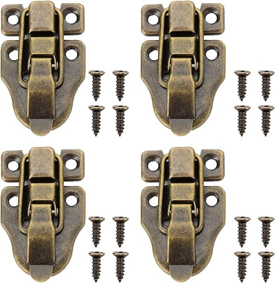 Möbelschlösser – 10 Stück Holzkistenverschlüsse, Retro-kisten- Und Truhenverschlüsse, Mit Schrauben, Kleine Retro-verschlüsse Für Schmuckkästchen, Truhen, Koffer