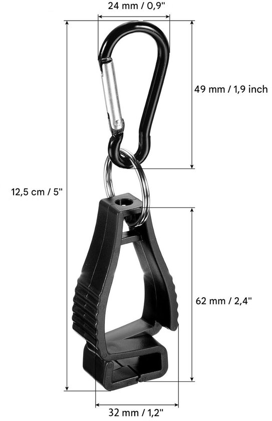 12-teiliges Handschuhset Handschuhhalter Handschuhgürtelhalter Arbeitshandschuhgreifer Helmhaken Geeignet Für Spa-zubehör Handschuhgreifer Für Schwarz
