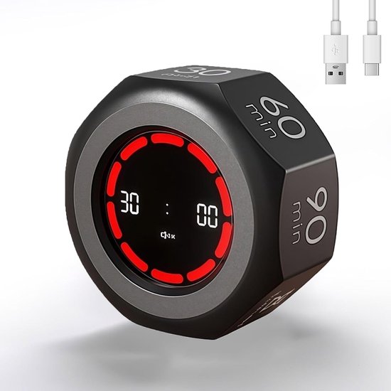 Drehbarer Küchentimer Faltbarer Pomodoro-timerwürfel Kinderfreundlich Vorprogrammierte Einstellungen Von 1 3 5 15 30 60 90 Minuten Leise Niedrige