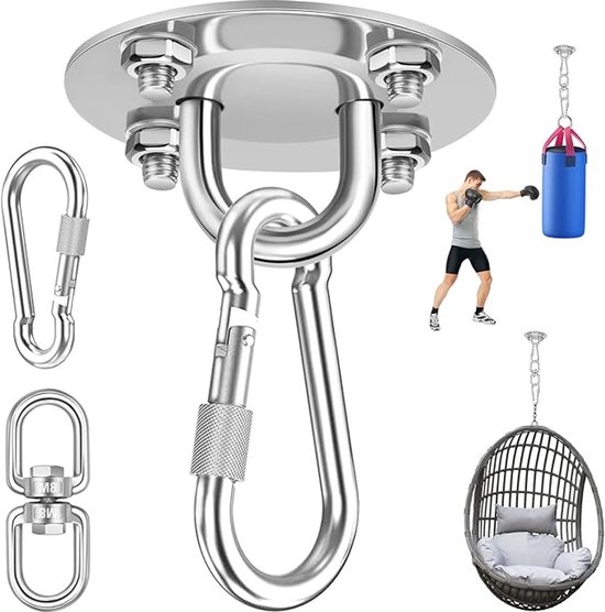 Schwerlast-deckenhaken – Edelstahl, 360° Drehbar, 450 Kg, Für Schaukeln Und Hängesessel