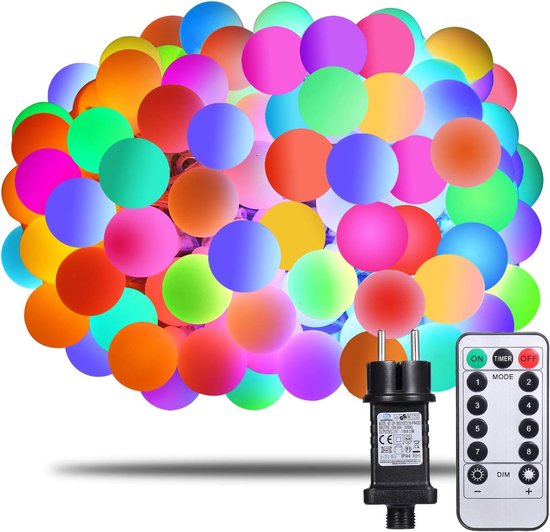Weihnachtsbeleuchtung – Bunte Lichterkette – 20 M, 150 Leds, Rgb, Mit Fernbedienung, 8 Modi, Erweiterbar, Für Partys Und Den Garten