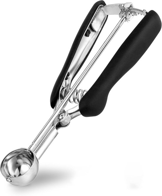 Eisportionierer 4 0 Cm Mittelgroßer Eisportionierer Aus Edelstahl Ca 25 Ml Mit Quetschmechanismus Ideal Zum Portionieren Von Mittelgroßen Kugeln
