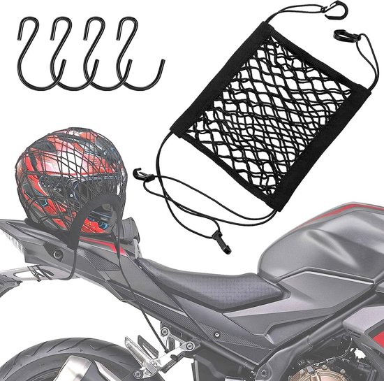 Motorrad-gepäcknetz Mit 4 Haken – Helmnetz Für Fahrrad Und Motorrad