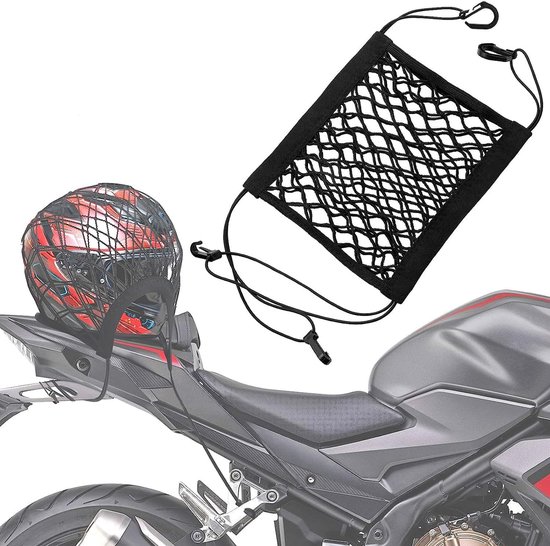 Sander Shop Motorrad-gepäcknetz Mit 4 Haken, Helmnetz Für Fahrrad Und Motorrad