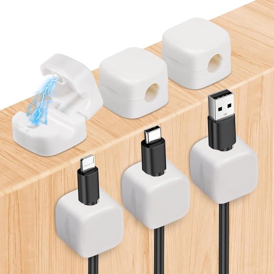 18 Magnetische Kabelclips, Kabelmanagement, Starke Klebe-kabelhalter Für Den Schreibtisch, Magnetische Kabelclips Für Zuhause Und Büro, Zum Verstecken Des Telefons