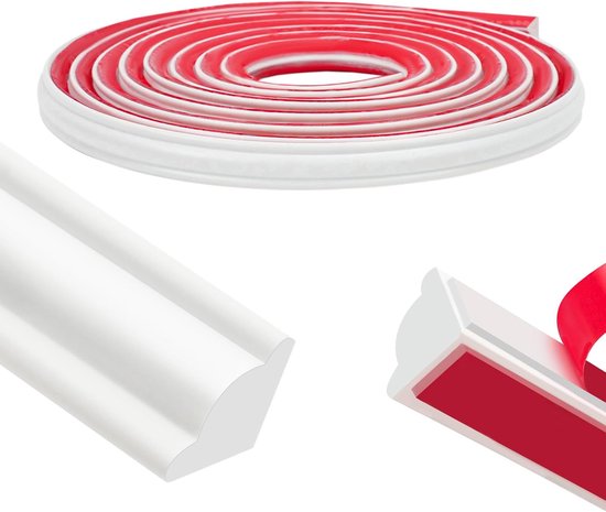 Selbstklebende Flexible Pvc-sockelleiste 5 Meter Flexibler Kantenstreifen Dekorative Selbstklebende Leiste Geeignet Für Laminatböden Wände Decken