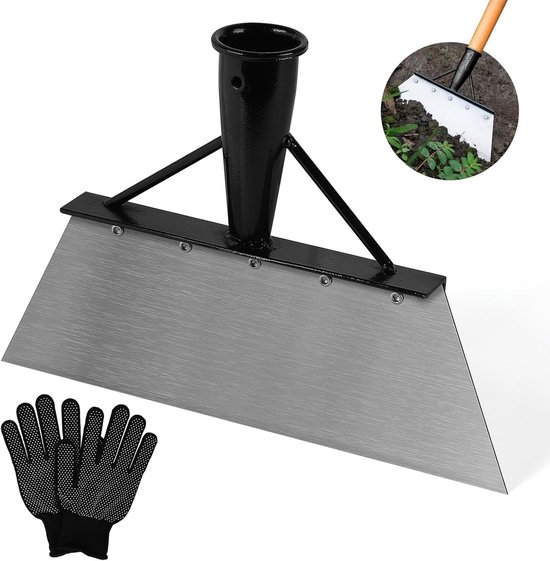 Eiskratzer – 26 Cm Mehrzweck-gartenschaufel, Manganstahl, Mit Handschuhen, Für Unkraut, Moos Und Schnee