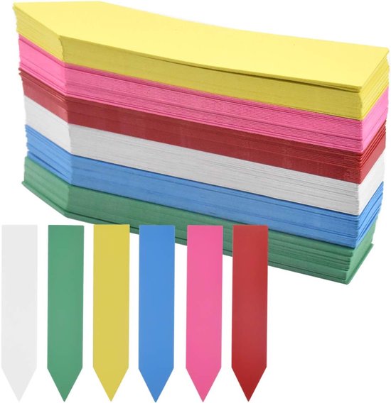 240 Pflanzenetiketten 10 × 2 Cm, Gartenstecker Aus Kunststoff, Wasserfeste Etiketten Für Garten Und Baumschule In 6 Verschiedenen Farben