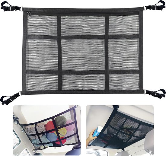 Aufbewahrungstasche 70 X 50 Cm Doppellagiges Netzgewebe Dachgepäcknetz Kofferraum-organizer Großes Wohnmobil-dachgepäcknetz Faltbares Und Helfer