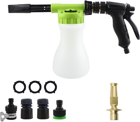Schaumpistole 900 Ml Verstellbare Schaumlanze Für Autowäsche Und Gartenbewässerung Passend Für Universelle Gartenschläuche Schaumsprüher Für Und