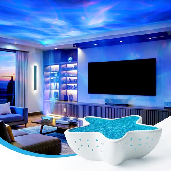 Led-sternenhimmelprojektor Mit Aurora-effekt Geeignet Für Kinder Und Erwachsene Aurora-licht Wasserwellen-nachtlicht Mit Stufenloser Dimmfunktion
